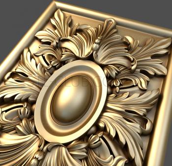 3D model Brooch with leaves (STL)